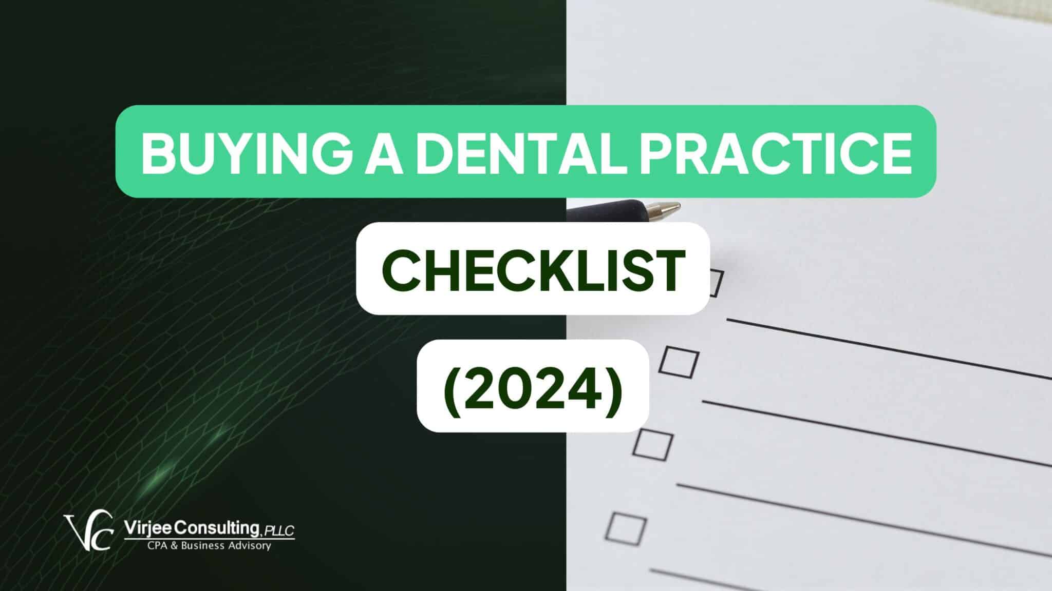 buying a dental practice checklist
